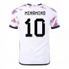 Japani MINAMINO 10 Vieraspelipaita Mm-Kisat 2022